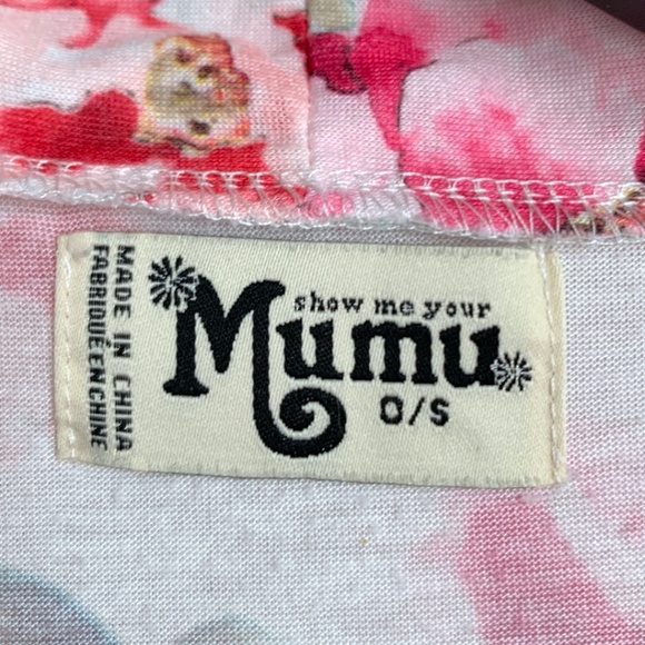 Mumu Women's Kimono Robe One Size (S/M) Pink Flowers - Picture 3 of 6